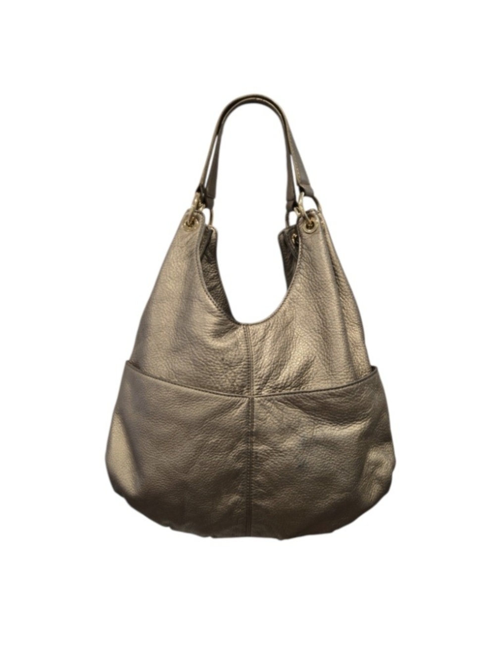 Michael Kors Latyon Large Gold Metallic Hobo Bag - Picture 2 of 16